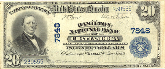 $20 Hamilton NB Chattanooga Ch7848 1902 PB